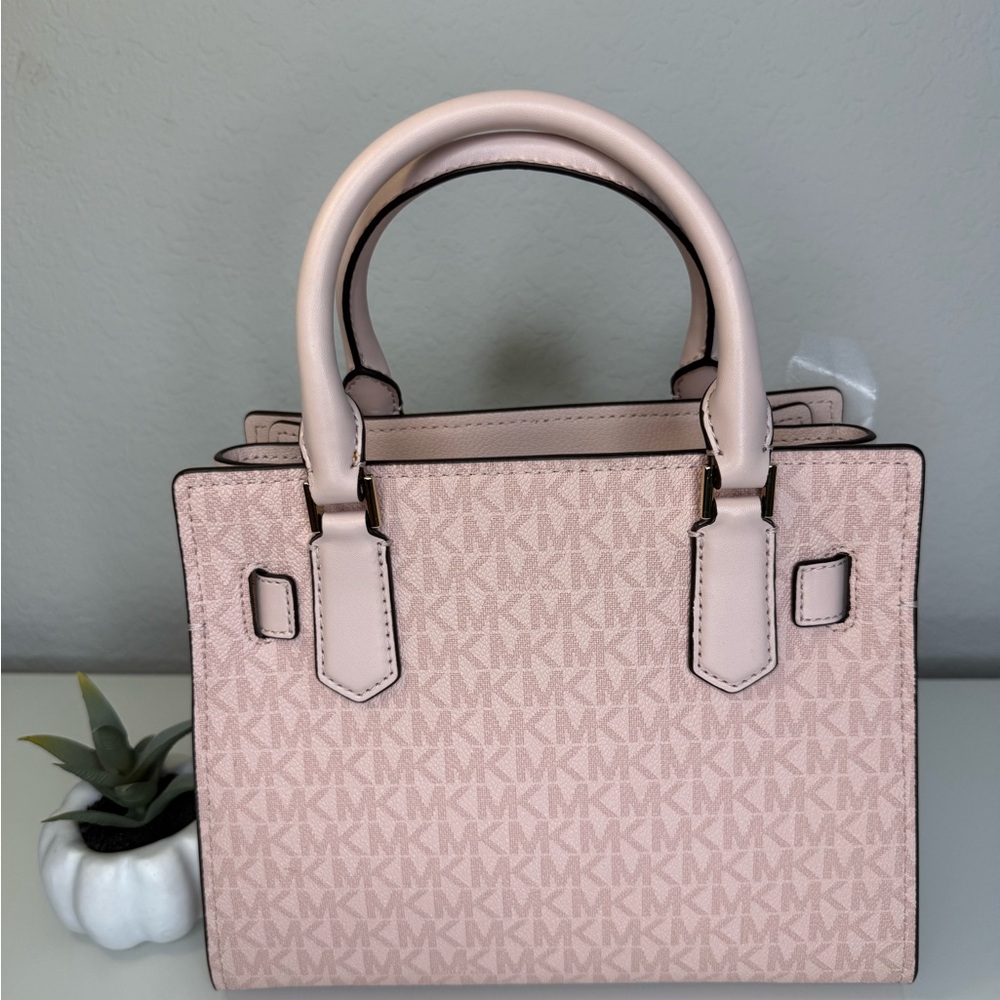 MICHAEL KORS Hamilton Small Satchel Dark Powder Blush NWT - Picture 7 of 10